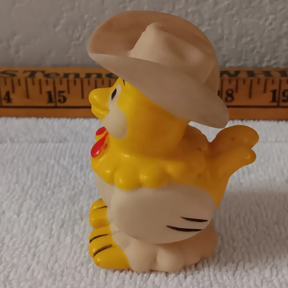 EL POLLO Cowboy Bird Figurine - Yellow and Cream
